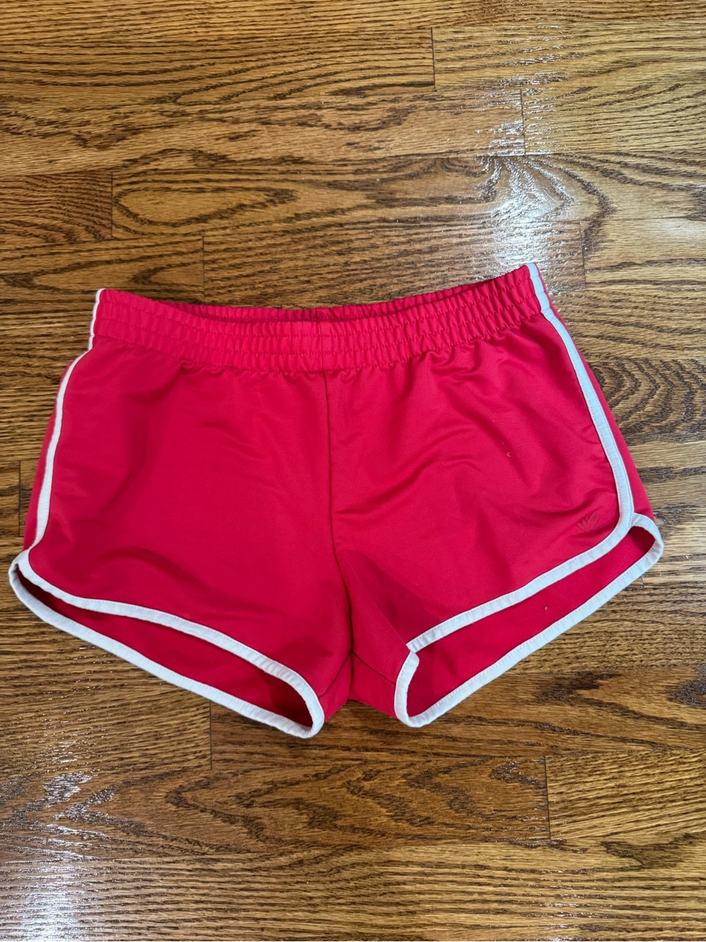 Forever 21 Red Athletic Dolphin Shorts with White Trim